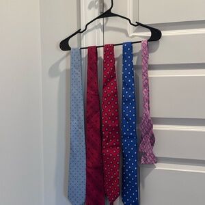 Stylish Men's Tie Set - Red, Blue, Pink